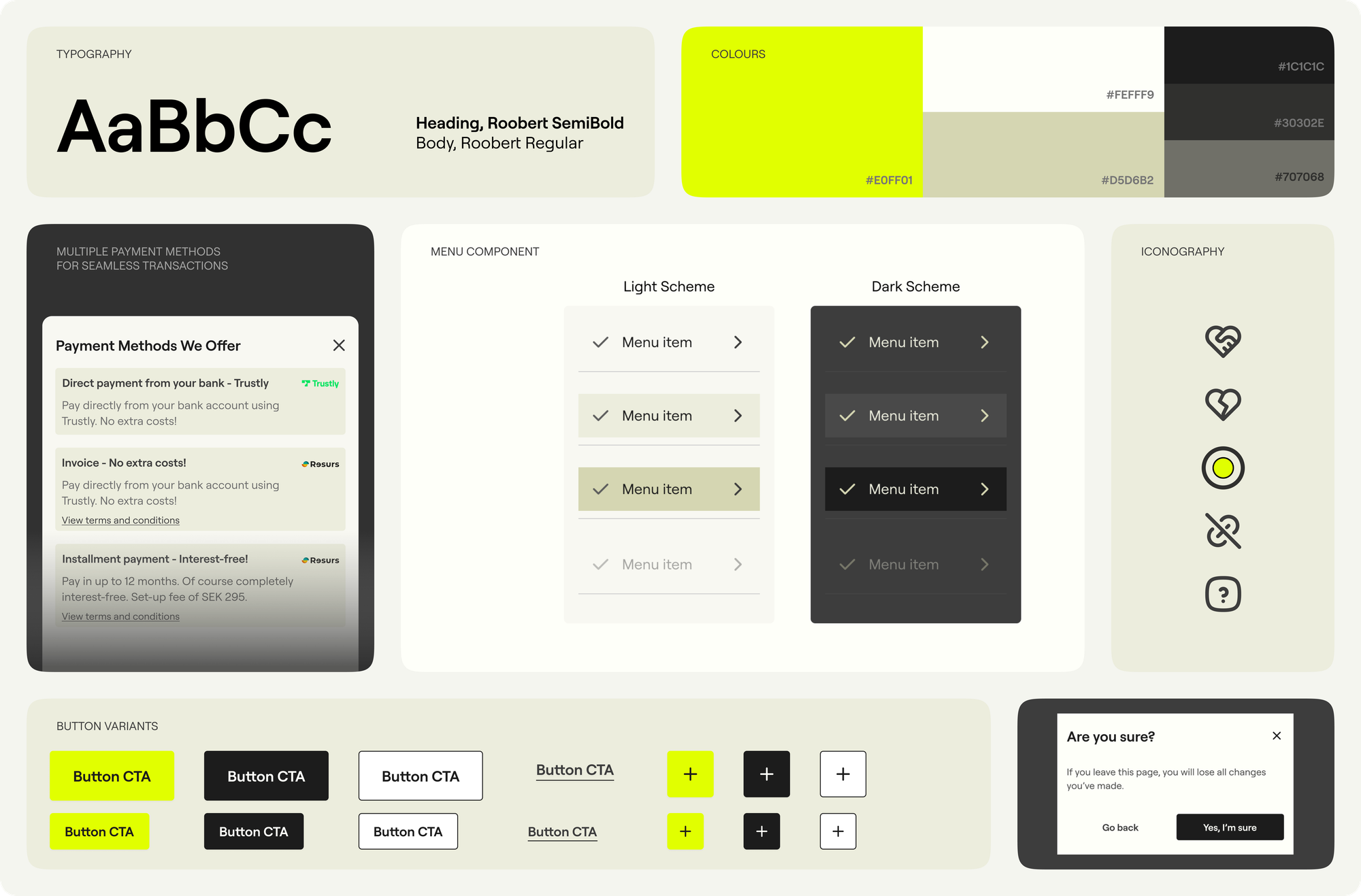 Part of the design system we created for IPIS